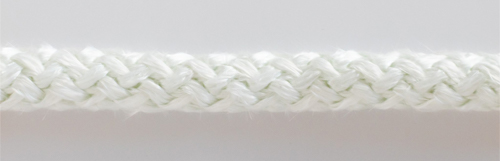 close up of high-density fiberglass knitted rope