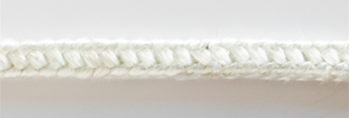 close up of fiberglass interlock braided rope to show texture
