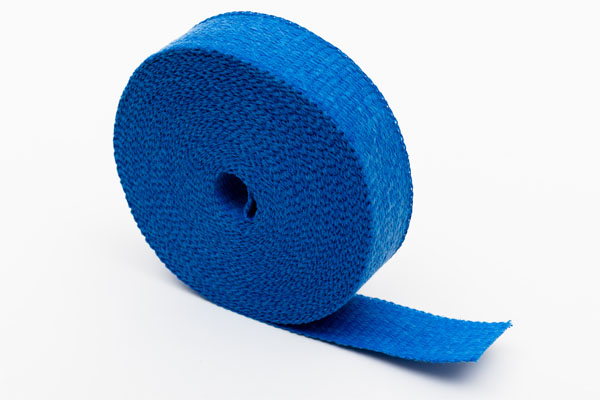 roll of blue colorized fiberglass tape